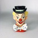 Vintage Napco Clown Head Vase  6” tall