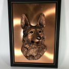 Raised Relief 3d German Shepard Bust Copper Finish Picture 22" x 17" JOHN LOUW