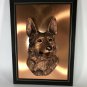 Raised Relief 3d German Shepard Bust Copper Finish Picture 22" x 17" JOHN LOUW