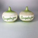 Vintage Soupdejour Onion Jars  Lorrie Design  4” x 4” Set Of 2