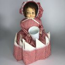 Vintage handmade table caddy doll 13.5” tall