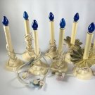 Lot of 8 vintage plastic candles all tested and working 11” tall each
