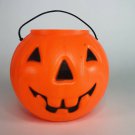 Blow Mold Pumpkin Pail  Made in USA About 8” x 8”