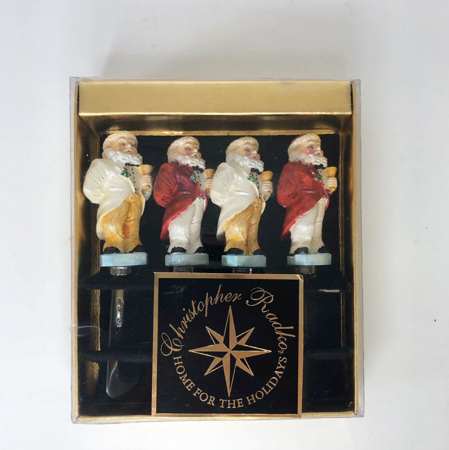 Fancy Santa Christopher Radko Spreaders NIP
