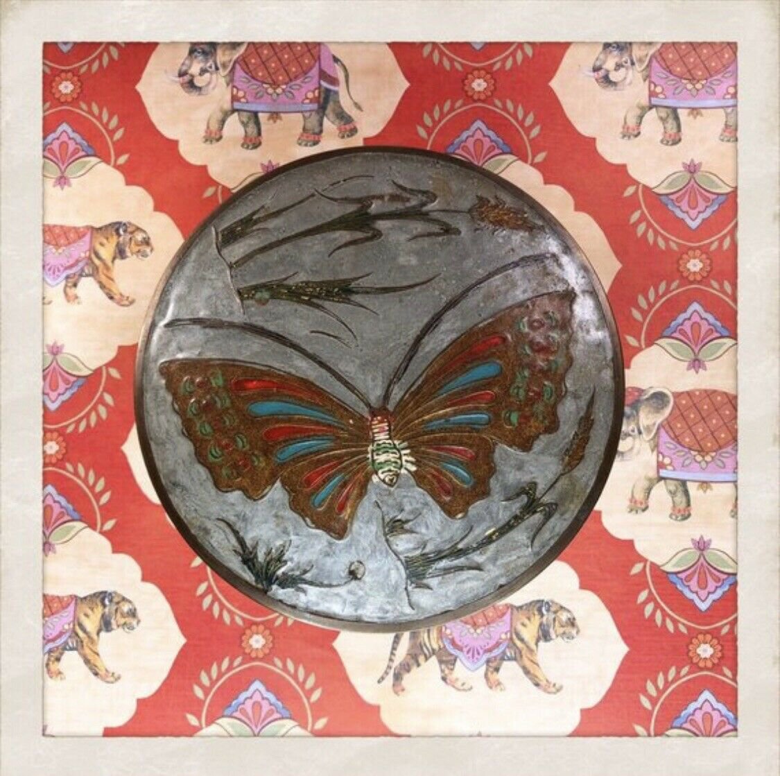Mid-Century Brass Butterfly Trinket Box | 6" x 2"