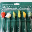 Vintage NIB Acrylic Cocktail Stir Sticks 7" Long Each