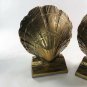 Mid-Century Brass Clamshell Bookends 8â x 6â x 3.5â each