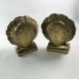 Mid-Century Brass Clamshell Bookends 8â x 6â x 3.5â each