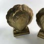 Mid-Century Brass Clamshell Bookends 8â x 6â x 3.5â each