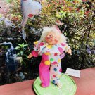 Annalee Doll Pink Cotton Polka Dot Clown 1990 with Tag