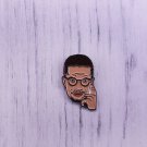 Fight for freedom Malcolm X pin historical black hero brooch Fight for freedom Malcolm X pin historical black hero brooch