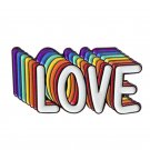 LGBT gay pride Love is love enamel pin