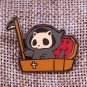 Grim reaper panda enamel pin skull ghost brooch cute cat badge death funny Halloween