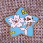 Whale and sakura brooch flower stars pin cute ocean animal cherry blossom badge sea lovers