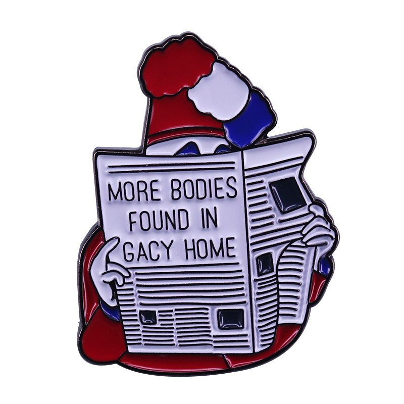 Serial Killer John Wayne Gacy Pogo the clown soft Enamel pin horror halloween gift