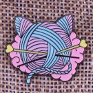 Cat Lover Knitting Lapel Pin Gift For Her Ladies Enamel pin