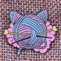 Cat Lover Knitting Lapel Pin Gift For Her Ladies Enamel pin