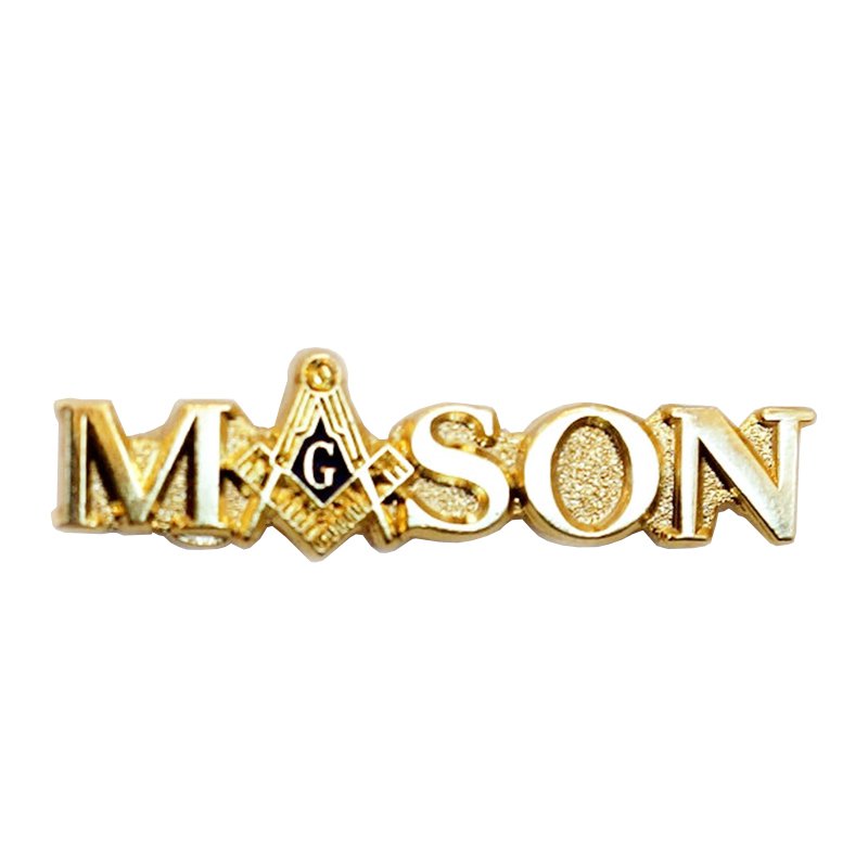 Mason Square Compass Gold Lapel Pin