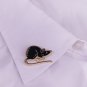 Black mouse enamel pin hooded rat brooch cute pet badge funny animal jewelry kids gift unisex shirt