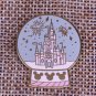 Magical castle snow globe enamel pin fantasy crystal ball brooch happy place in childhood