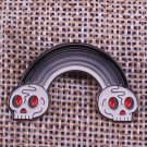 Grey rainbow enamel pin skull brooches gay lesbian pride badge LGBT Halloween gift
