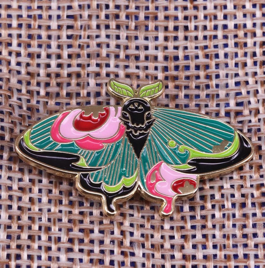 Luna Moth Lapel Pin Badge Enamel pin