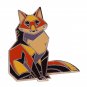 Pretty Angular Red Fox Hard Enamel Pin Geometric Origami Art Style Collection