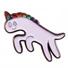 Unicorn LGBT Pride Pin Minimalist Rainbow Queer Badge Lesbian Gay Transgender Subtle Addition