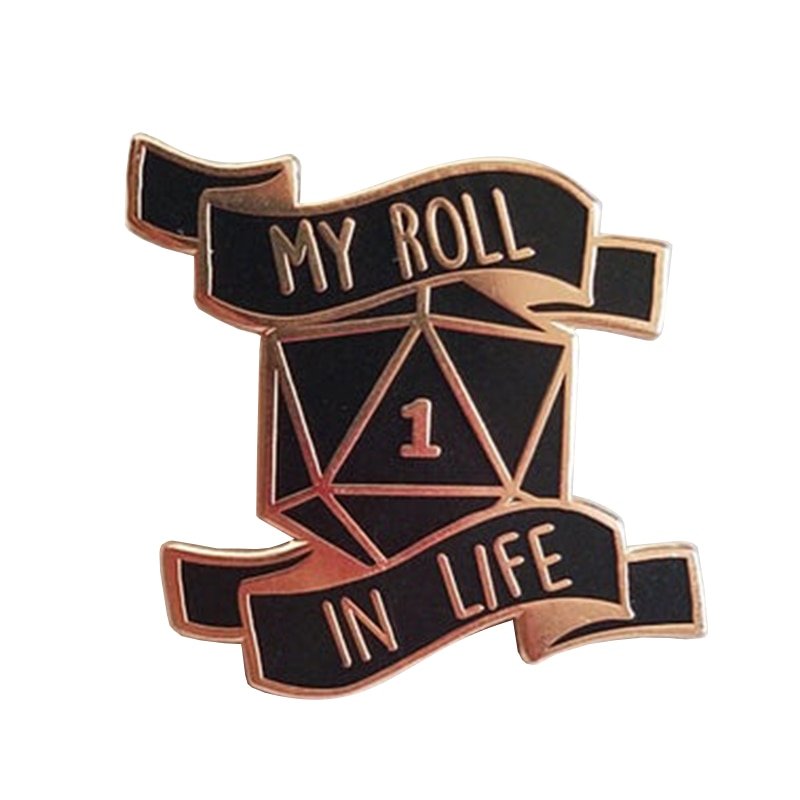 D20 Dice enamel pin RPG gamer jewelry geek nerdy gift