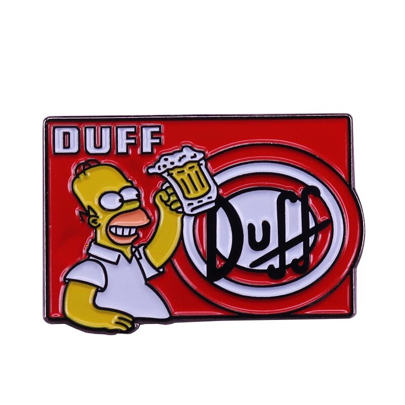 Duff beer enamel pin beer cans brooch alcohol addict gift