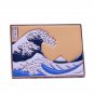 Great Wave enamel pin Japanese ukiyo-e artist Hokusai brooch Nature lovers jewelry