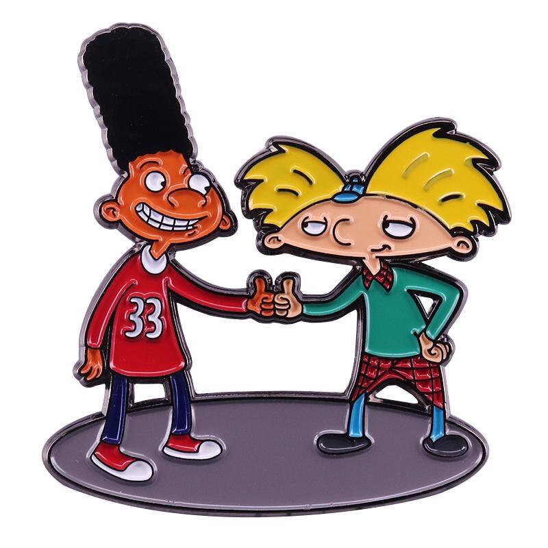 Gerald enamel pin cute Arnold anime character brooch