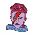 David Bowie Let's Dance pin Ziggy Stardust Artist Cat music art jewelry gift person emblem label