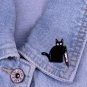 Slayer cat knife kitty Bloody Black Knifecat Enamel Pin spooky dark art brooch