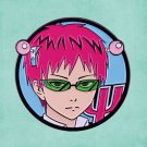 Saiki Kusuo no Sai-nan green-tinted glasses pink antennas pin Japanese supernatural Anime manga