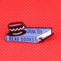 Drink tea and read books pin literature tea cup badge bookish bookworm man woman