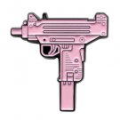 UZI gun pin badge pink weapon symbol label emblem war halloween creative gift