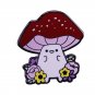 Magic Nature Spring Spirit Mushroom Enamel Pin Amanita Muscaria brooch Forest Jewery