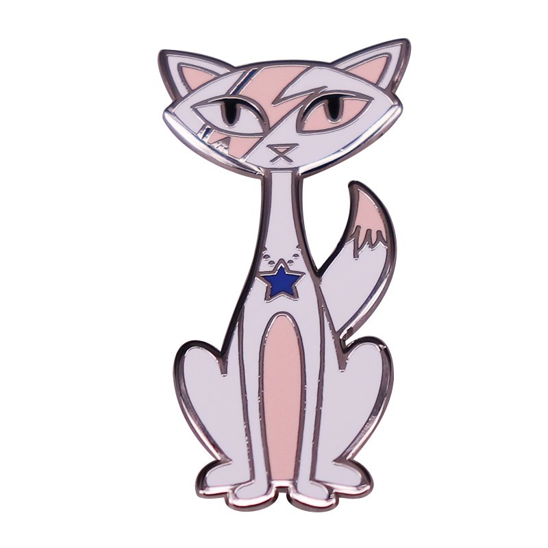 David Bowie Let's Dance pin Ziggy Stardust Artist Cat music art jewelry gift person emblem label