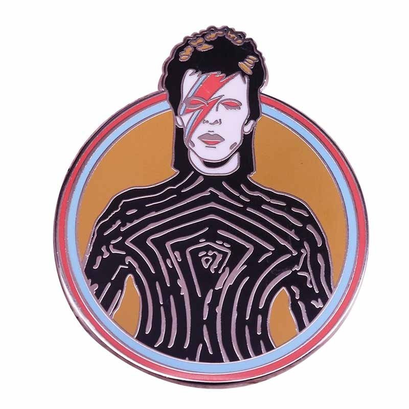 David Bowie Let's Dance pin Ziggy Stardust Artist Cat music art jewelry gift person emblem label