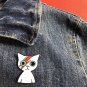 David Bowie Let's Dance pin Ziggy Stardust Artist Cat music art jewelry gift person emblem label
