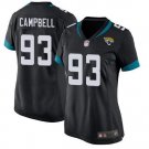 Women's Jacksonville Jaguars #93 Calais Campbell 2019 Game Stitched Jersey Black