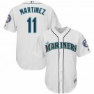 Youth Mariners 11 Edgar Martinez White 2019 Hall of Fame Induction Patch Cool Base Jersey