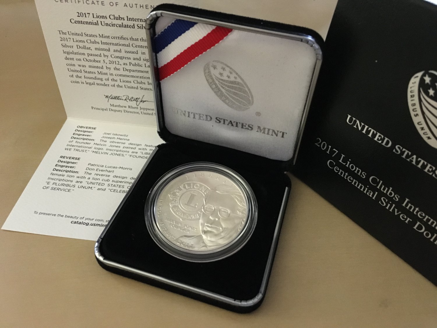 2017 Lions Clubs International Centennial Uncirculated Silver Dollar