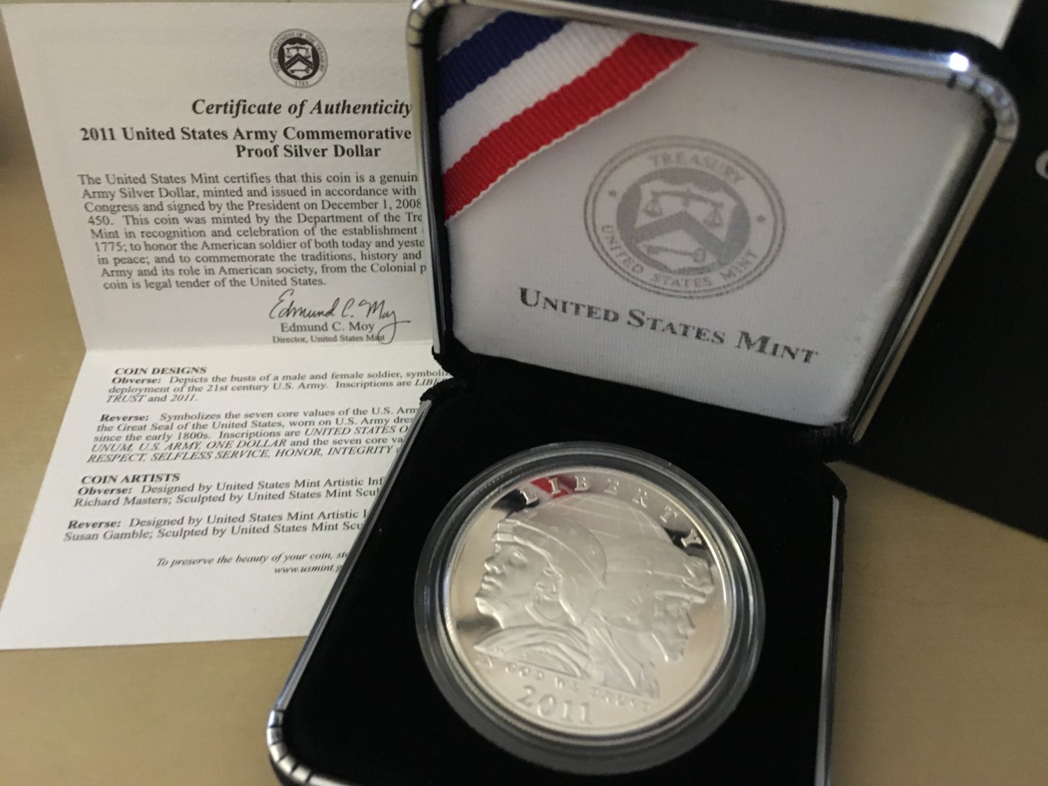 2011 United States Army Commemorative Proof Silver Dollar