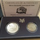 1991 Mount Rushmore Anniversary Two-Coin Uncirculated Set