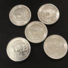 2015 Canada 1.25 oz Silver $8 Bison BU (Lot of 5)