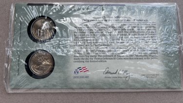 2007 First Day Coin Cover Thomas Jefferson