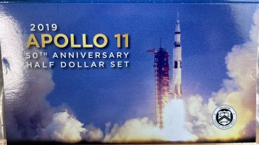 2019 Apollo 11 50th Anniversary Proof Half Dollar Set - 19CF