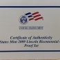2009 Lincoln Bicentennial One Cent Proof Set